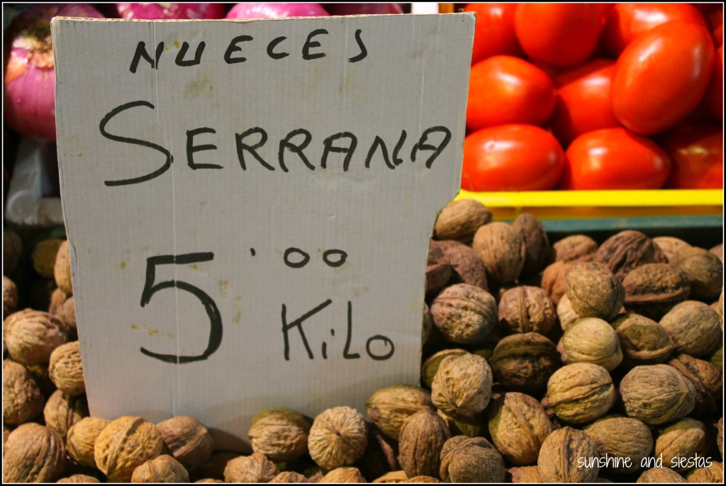 Winter fruit in Spain nuts